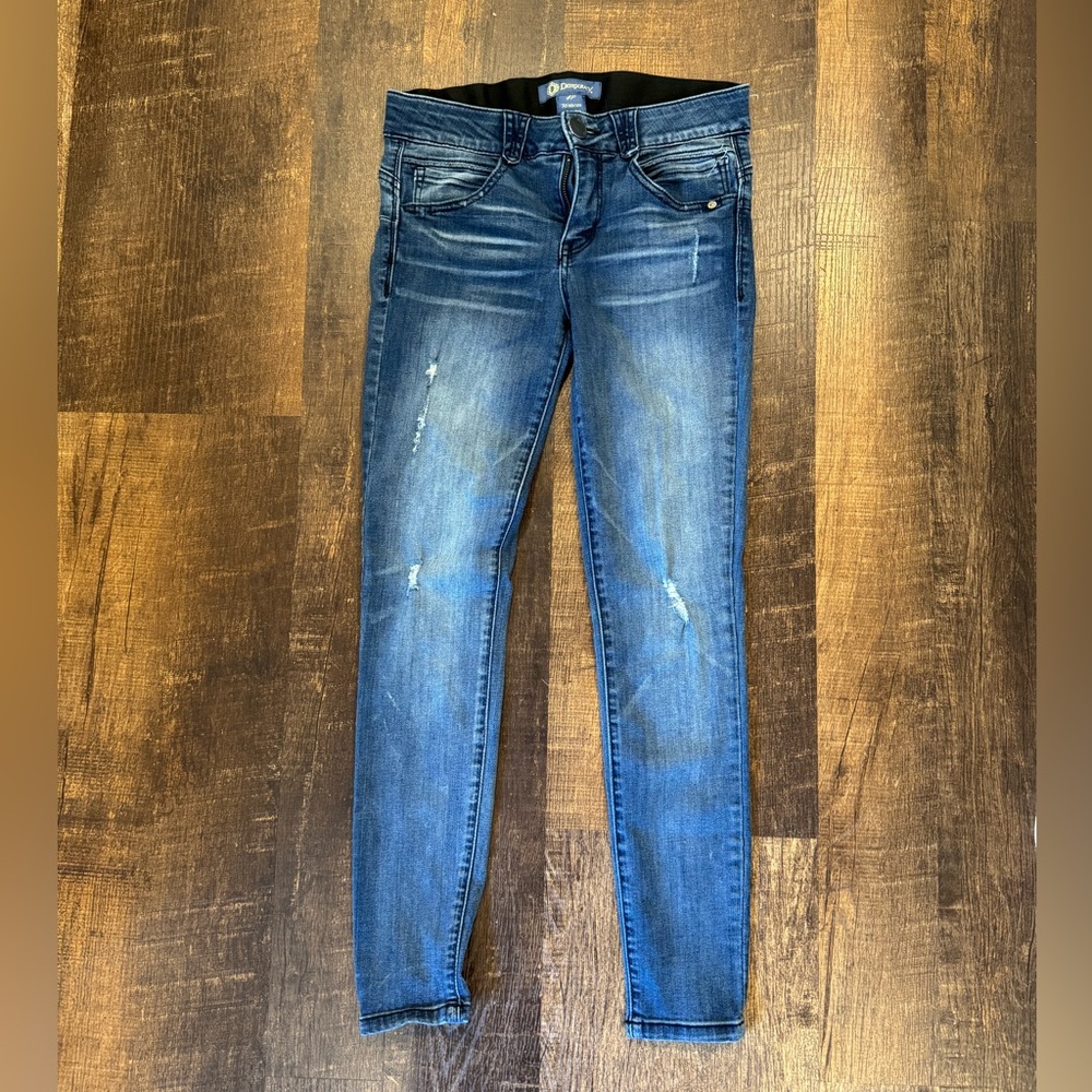 Democracy petite Dark Blue distressed Jeans